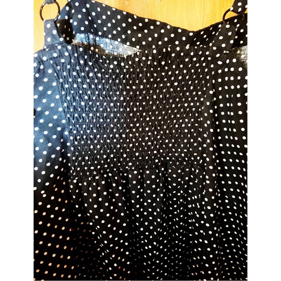 Mlle Gabrielle Sun Dress Retro Mid Century Modern Black and White Polka Dot - Picture 3 of 4